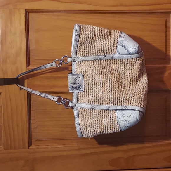 Coach Tan and Gray Shoulder Bag - Picture 2 of 6